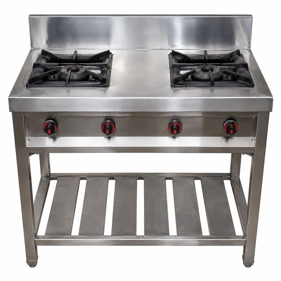 2 Burner Gas Range with Backsplash - Modern Kitchen Equipments Balkampet