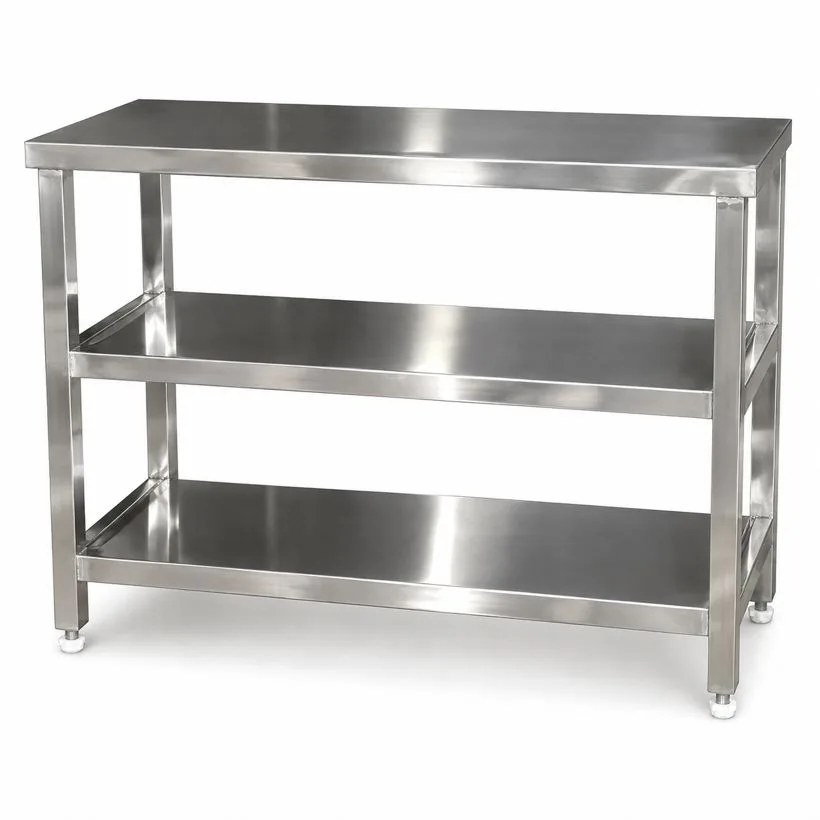 Work Table – Top, Middle & Bottom Shelf - Modern Kitchen Equipments Balkampet